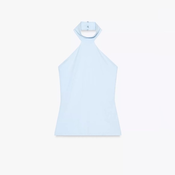 Zara POLYAMIDE HALTER TOP - Picture 4 of 5